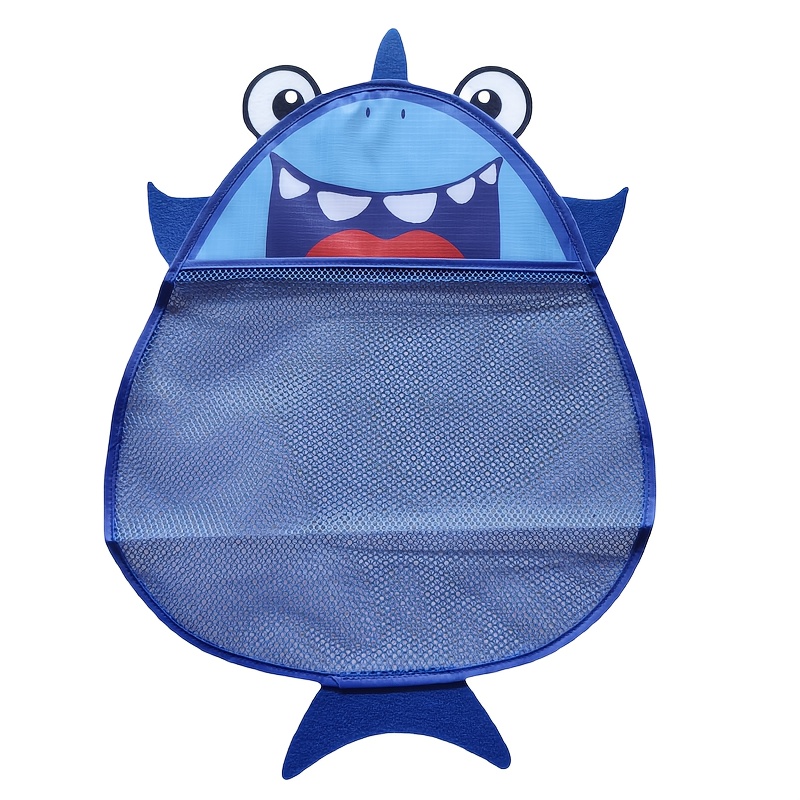 TEMU Sac de rangement mural pour jouets de bain, sac de rangement en pour salle de bain, filet de rangement de bain de dessin animé avec ventouses,