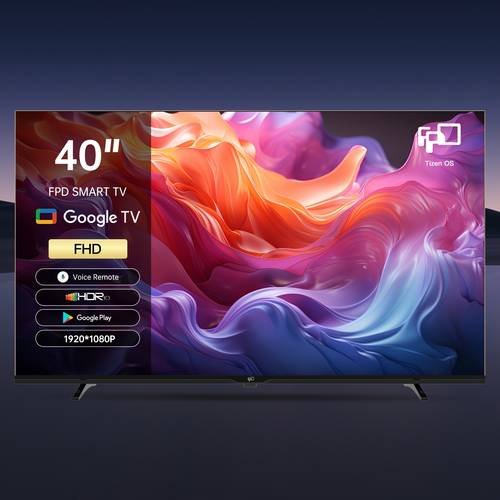 inteligente fpd de 40 pulgadas google tv full hd, con google play y , hdr 10, , control remoto por voz, transmisión de tv (serie palette, us40gfs, 2025)