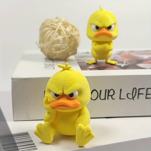 set of 2 humorous angry duck statues vibrant yellow ducks featuring orange and white eyes suitable for indoor and outdoor decor for home office or vehicle festive decorations adorable desk accents party decor