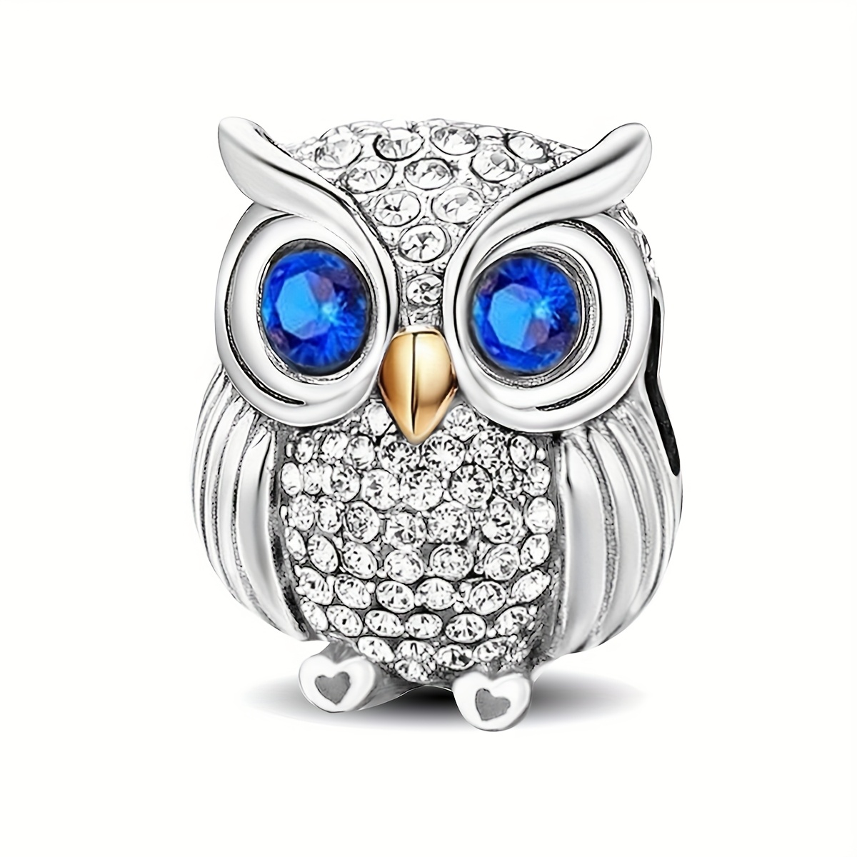 E-shop Eine Eulen-Perle aus 925er verzinntem Silber, geeignet für Armbänder und Armreifen, als Geschenk für Geburtstage, Valentinstag oder Muttertag,