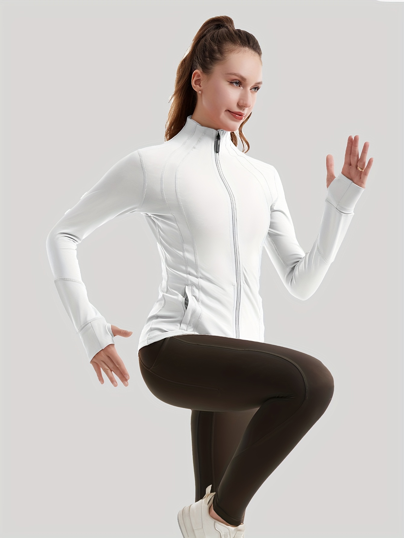AARYA Women’s Workout Jacket – Zip Up Athletic Jacket With Thumb Holes, Lightweight, Breathable Mesh For Gym, Running, Yoga