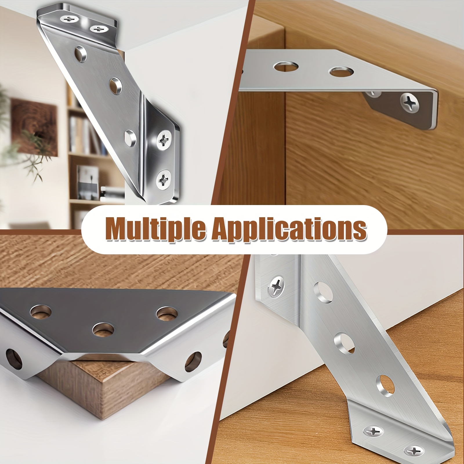 240 Heavy-duty Thickened Stainless Steel Corner Brackets, Sturdy... product image 5