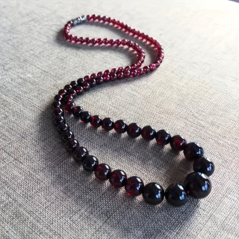 Burgundy Red Pomegranate Pendant Necklace