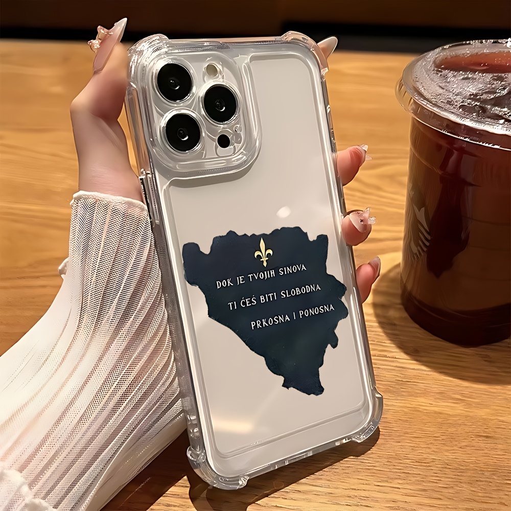 TEMU Phone Case - Bosnia Herzegovina Design Phone Case Suitable For Iphone 17 17e 16e 16 15 14 13 12 11 Mini Pro Max Xr Xsmax 8 7 Plus Anti Fall