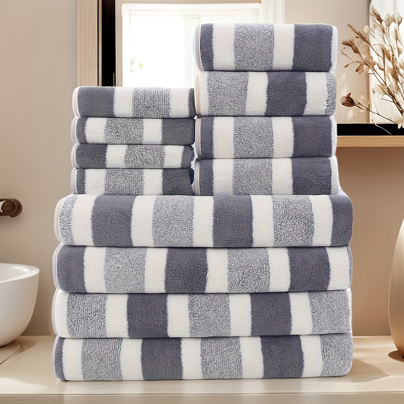 12 delars set med handdukar 4 badhanddukar och 4 - Temu Sweden