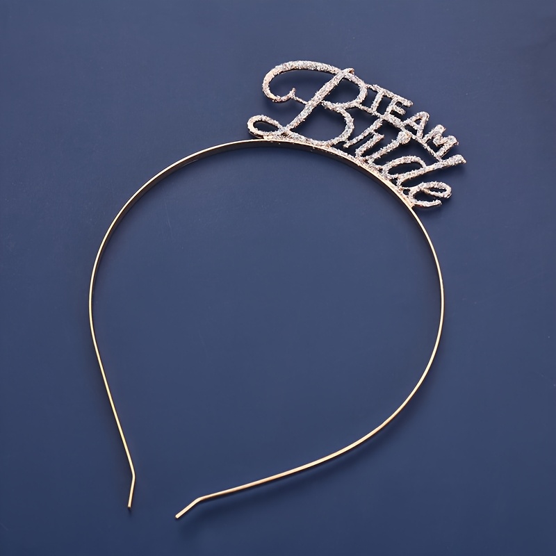 TEMU Un copricapo con in strass per compleanni, con BRIDETEAM, un delicato accessorio per per capelli per matrimoni, una tiara in stile con strass