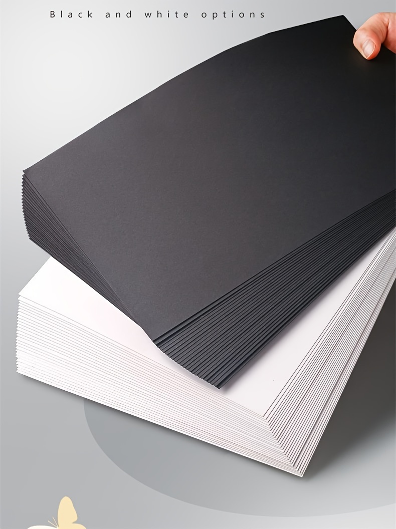 Premium A4 Thick Cardstock Art Crafts Black White Ideal Temu