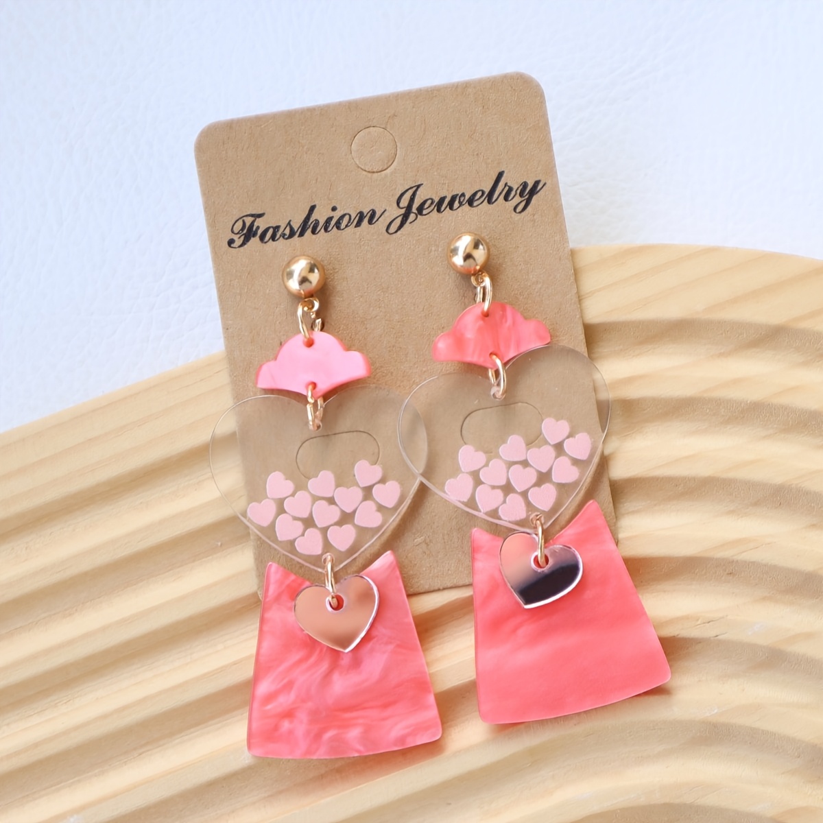 

1 Pair Valentine's Day Acrylic Capsule Machine Earrings, Cute Dangle Earrings, Stainless Steel Post, Gift For Her, Jewelry