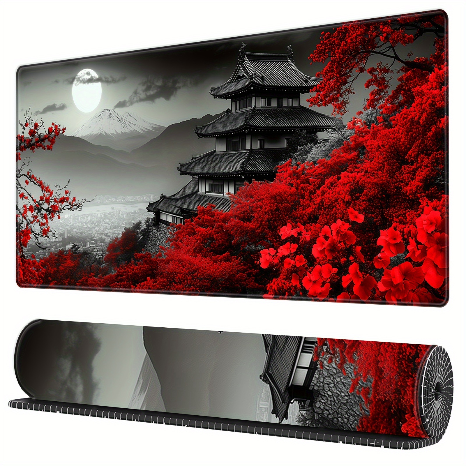 

Xxl Desk Mat - Japanese-inspired, Washable & Non-slip Rubber Base, Extended X 11.8" Gaming Mouse Pad For Office And Home Decor, Mouse Pads For Desk