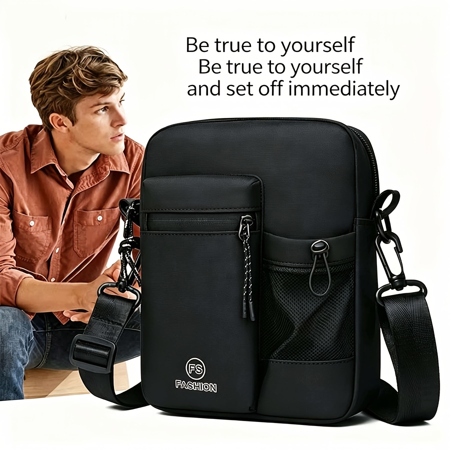 Multi-Layer Lightweight Men's Business Crossbody Bag