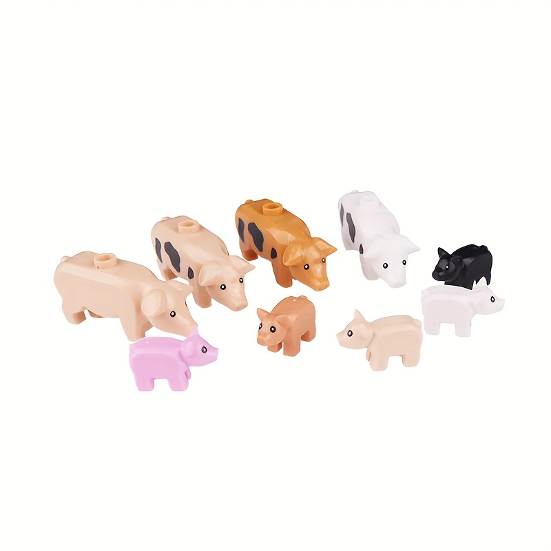 Farm Building Blocks Toy - Wild Boar Piglet Pasture Fence Assembly