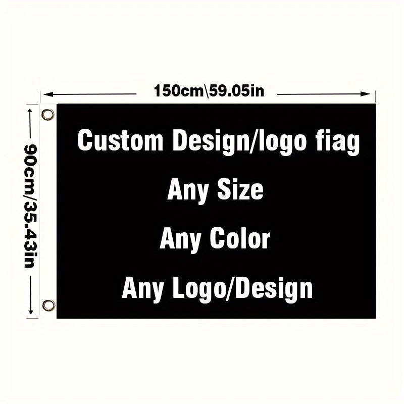 

Custom 90x150cm Flag: Personalize With Your Photo Or Text - Any