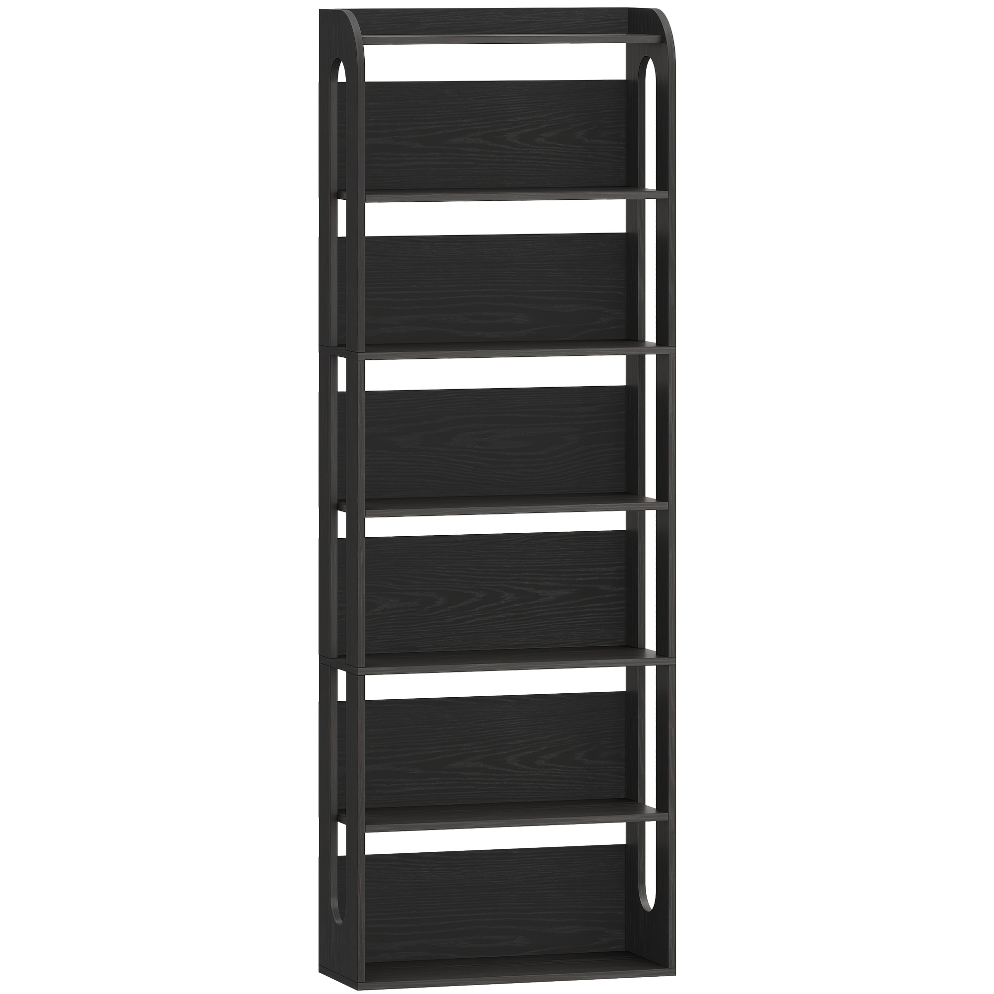 Bookshelf, 7-tier Wooden Bookshelf, Book Shelf, Wooden Standing Shelf For Bedroom, Living Room And Study 24 X 60 X 182cm
