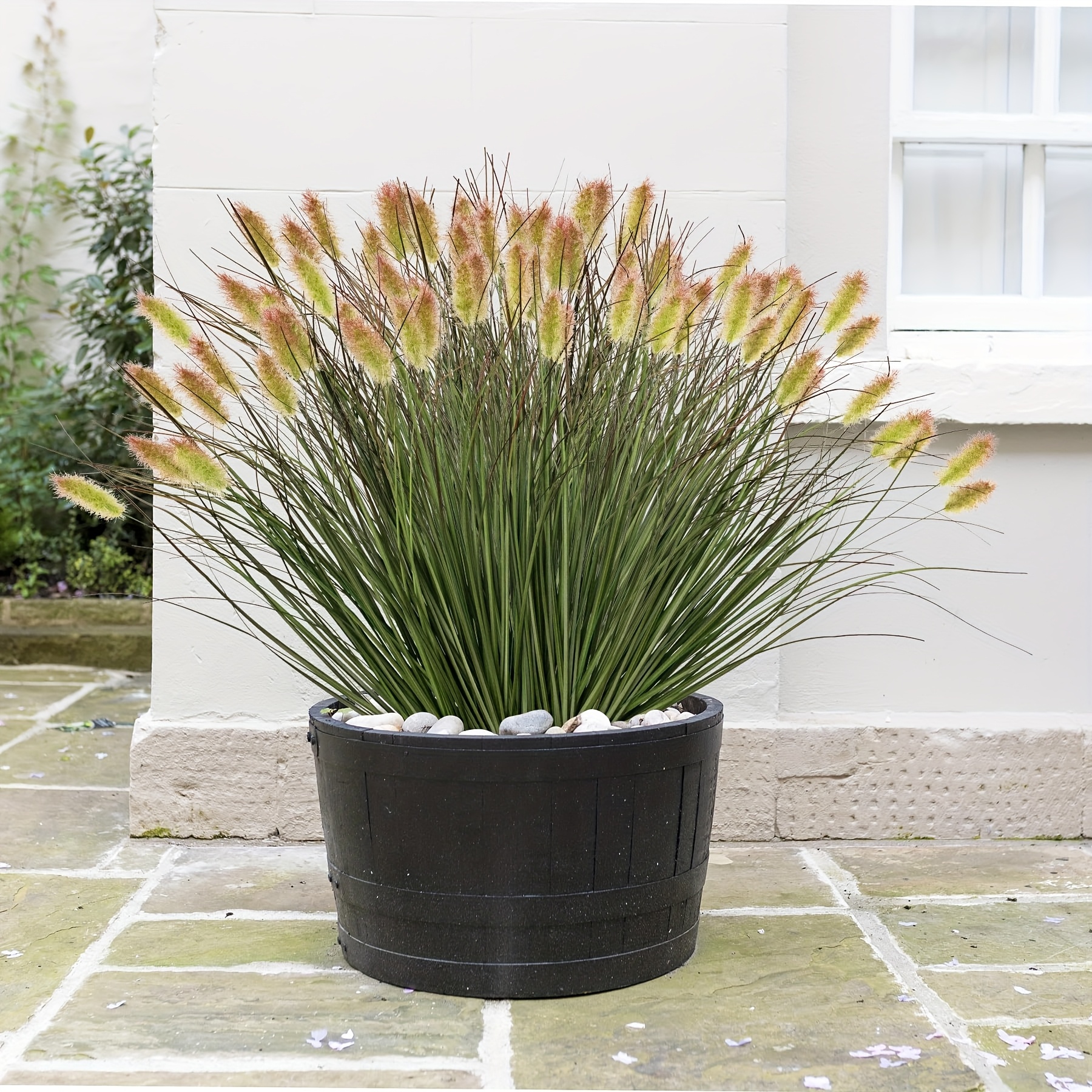 

6pcs Lifelike Artificial Grass - Wheatgrass & For Outdoor Decor, Home, Garden, And Celebrations