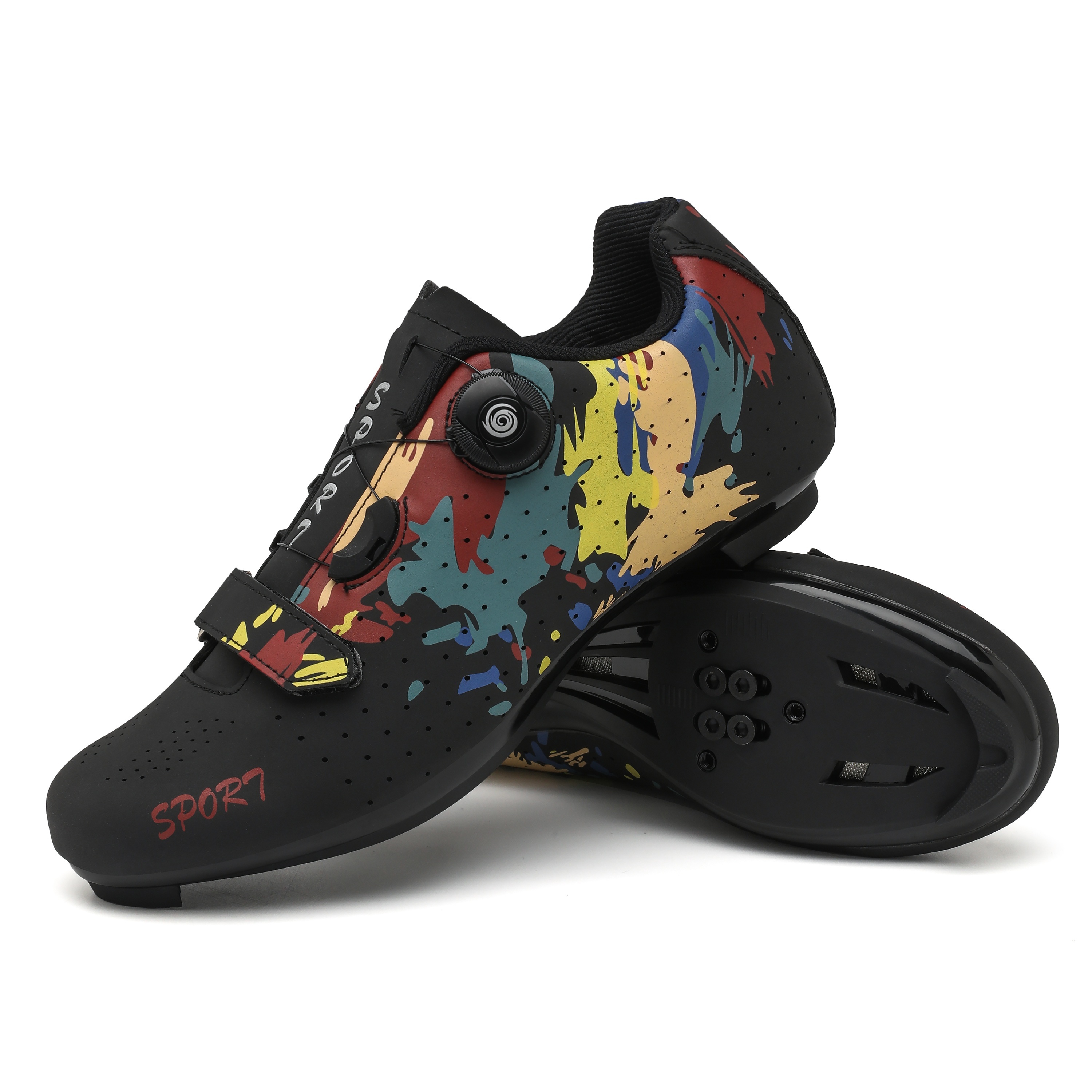 NGARY Chaussures De Cyclisme Hommes Femme, Compatibles Avec Look SPD
