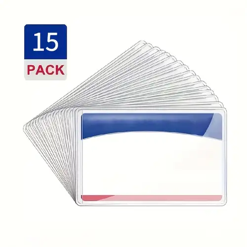 business card plastic sleeves 2" x 3.5" Clear Adhesive Business Card Holder Pocket Sleeves
