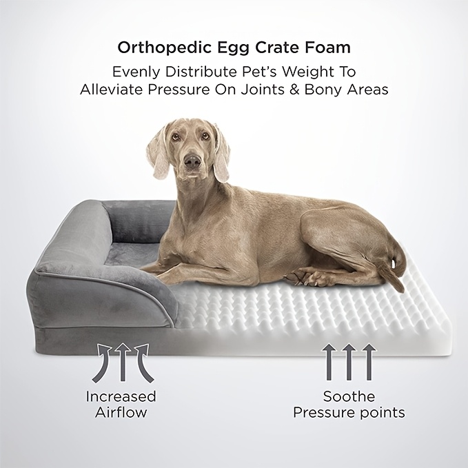 super large dog orthopedic dog bed washable dog sofa bed supporting foam pet sofa bed detachable washable   use comfortable soft   bottom suitable for   sizes small medium large extra large polyester material easy assembly Product details 4