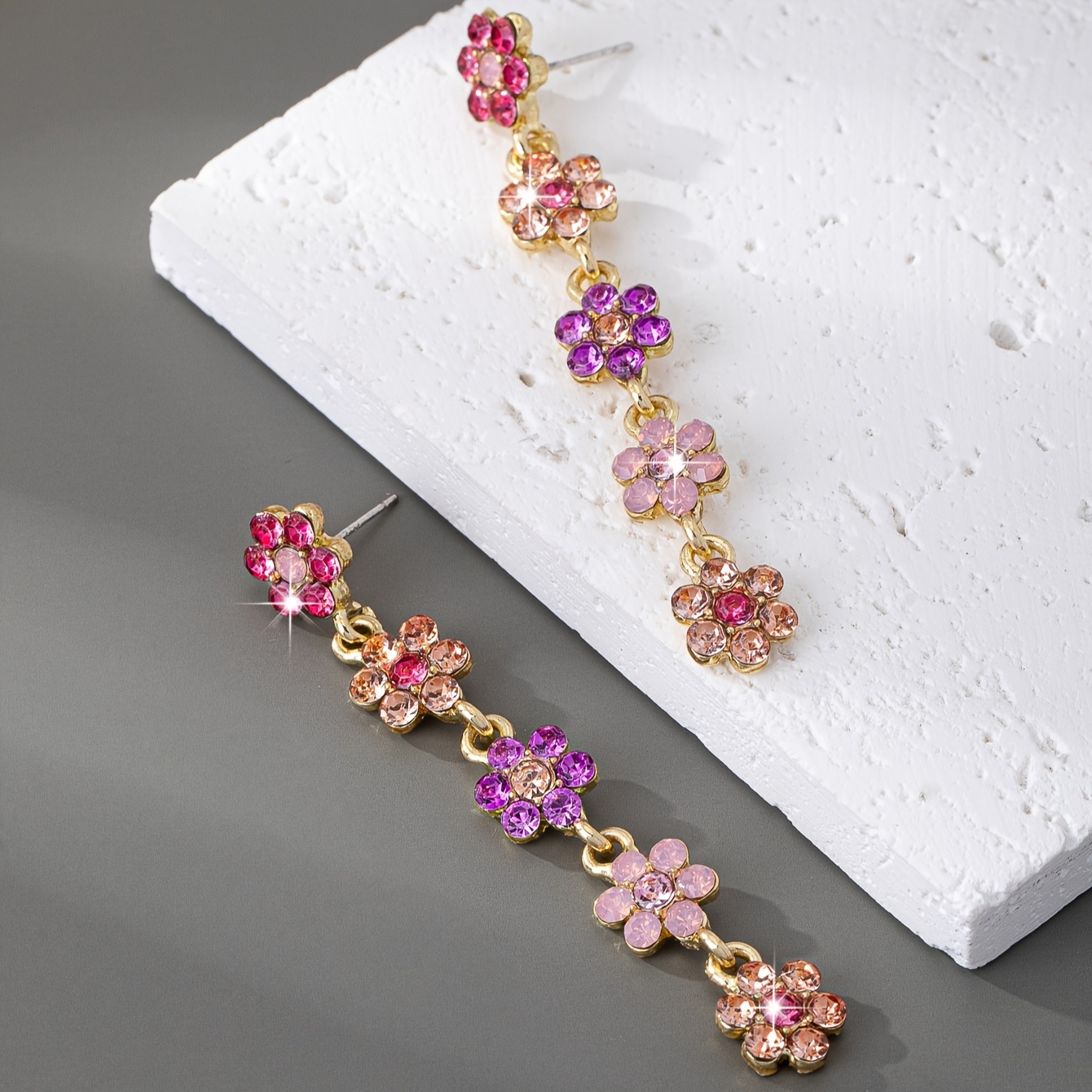 Light Luxury Rhinestone Trendy Women's Earrings, Elegant Style