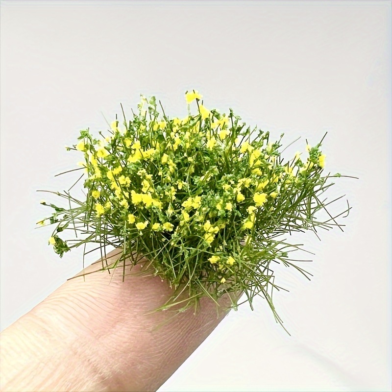 2pcs Mini Simulation Greenery Shrub Flower Cluster For Sand Table Model Handmade Garden Decoration Micro Landscape Green Belt Decorative Material