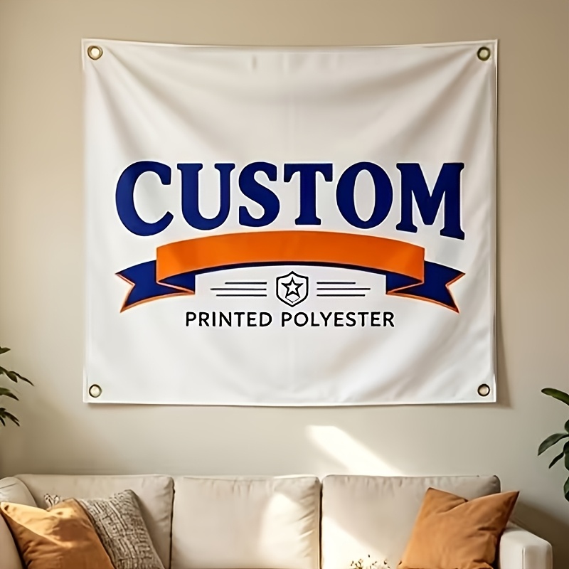 TEMU 1pc Custom Square Banner, Personalized Banner, Multiple Sizes Available, With Holes For And Hanging, Large Size Available, Suitable For Parties,