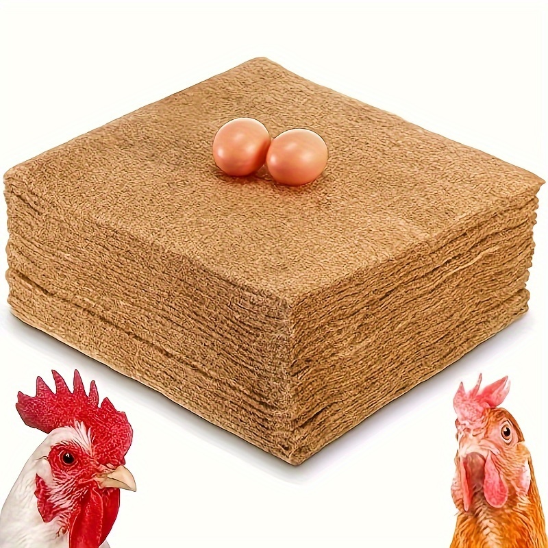 

Hemp Chicken Nesting Pads - 1 Pack, Reusable Laying Mat For Hens, Indoor Pet & Garden Poultry Bedding Liner, Trim-to-fit Design, Natural Absorbent Material For Chicken Coop