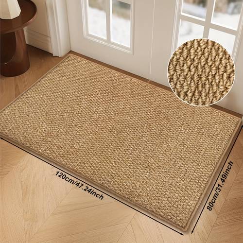 1pc sisal pineapple pattern fabric brown tone doormat indoor outdoor entrance carpet practical entrance bedroom light decoration carpet foyer entrance door carpet