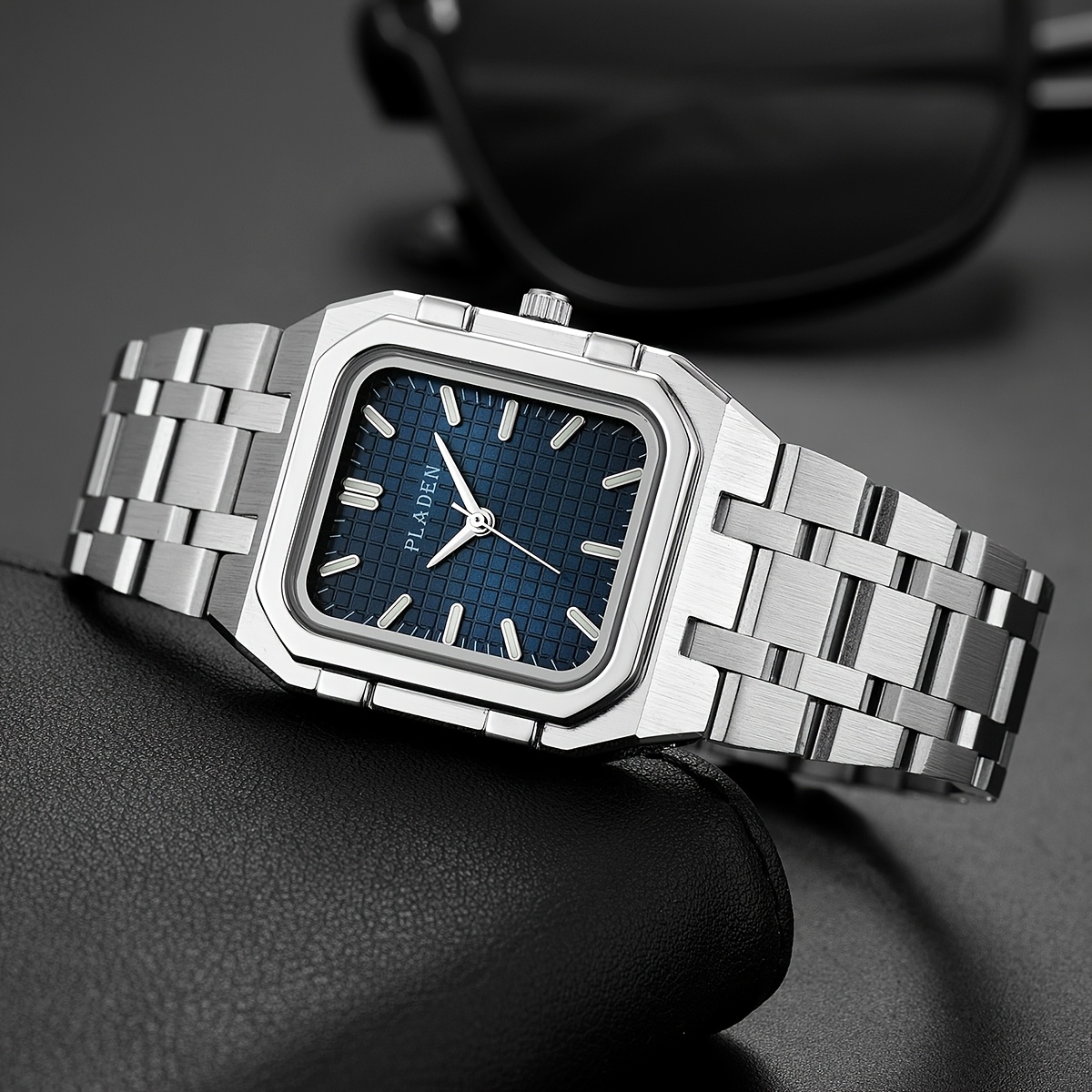 PLADEN Minimalist Luxury Square Stainless Steel Men'S Watch Trendy High-Quality Wristwatch Women