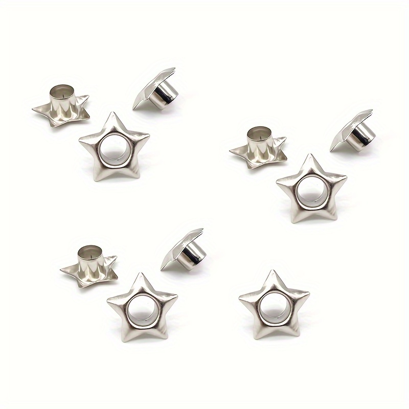10- Eyelet Grommets, 5mm Metal Eyelets For Fabric Clothing, Shoe Eyelets, Belt, Bags, Bookmarks, Paper, Scrapbooking, Card Making And Other Leather Crafts