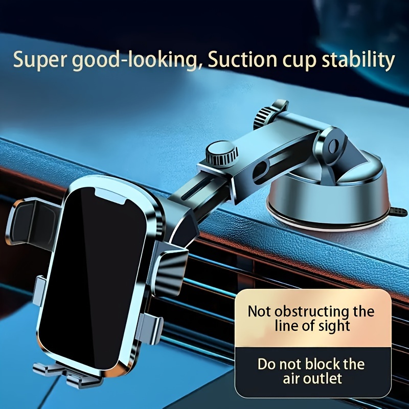 

1 Suction Cup Type Car Mounted Mobile Phone Holder, Which Can Be Extended, Shortened, And Rotated For Large Trucks. It Is A Universal Instrument Panel Holder For Automobiles, With Gps Navigation