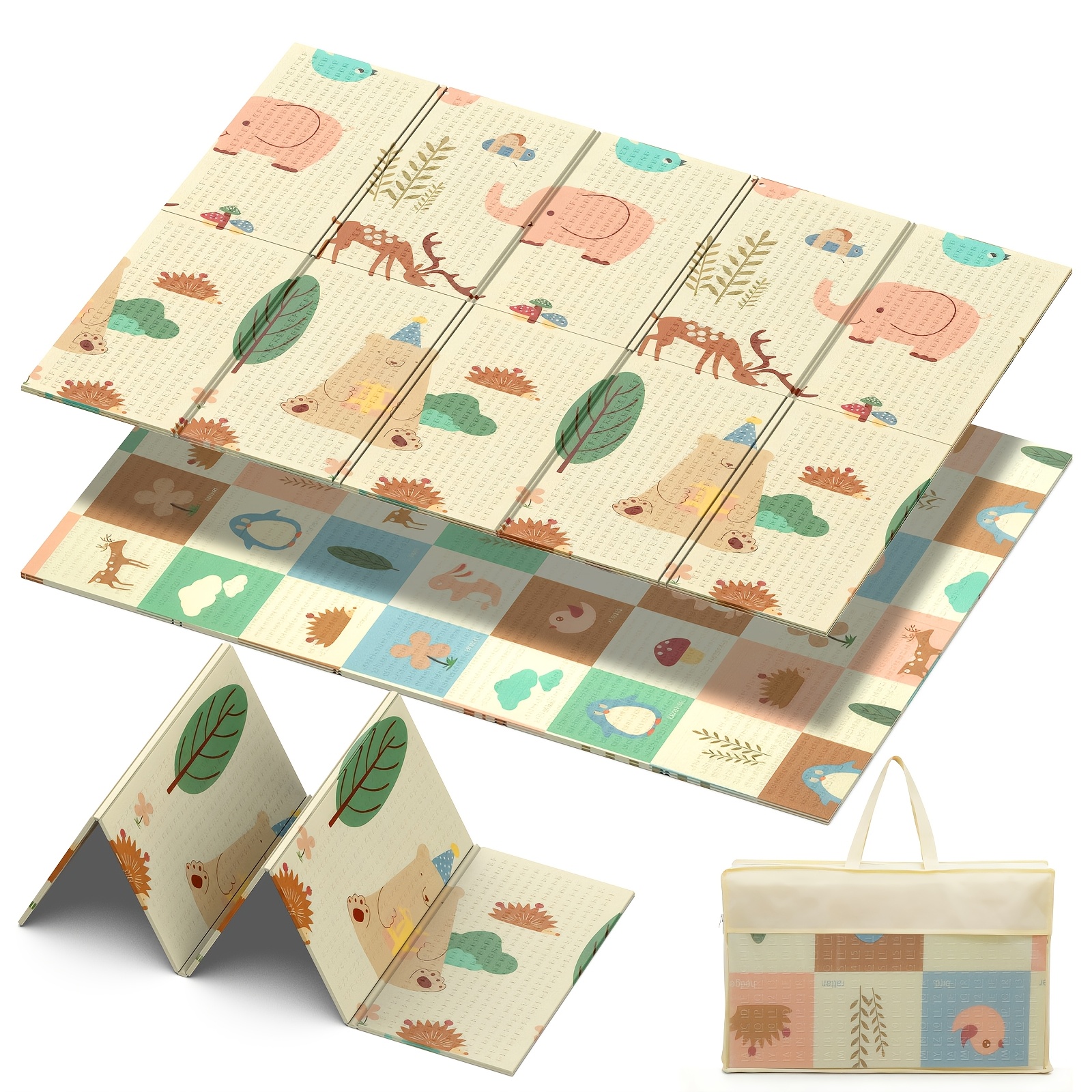 TEMU Baby Play Mat - Foldable Baby Play Mat - Insulating Floor Mat For Children - Soft And Protects Against Cold Surfaces - Outdoor And Indoor Play