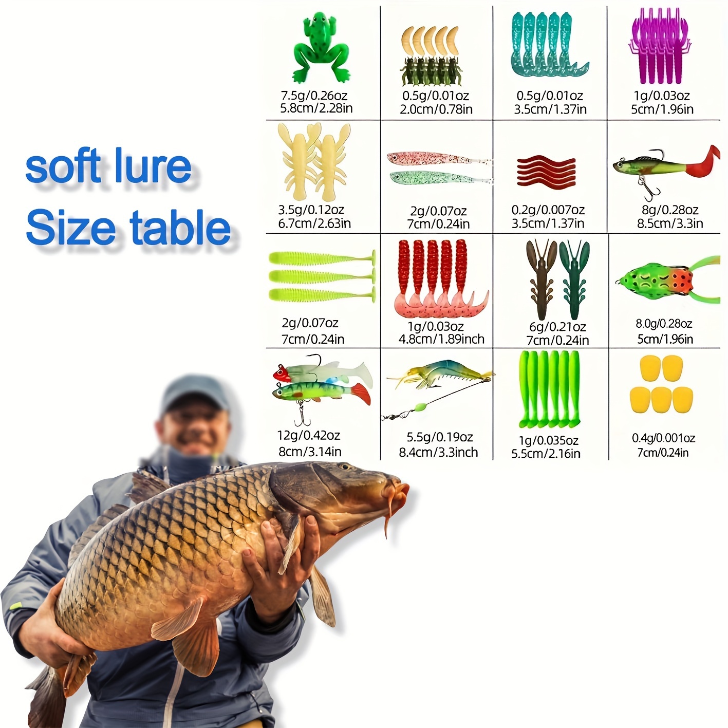 Mixed Color Fishing Lures Kit Image 11