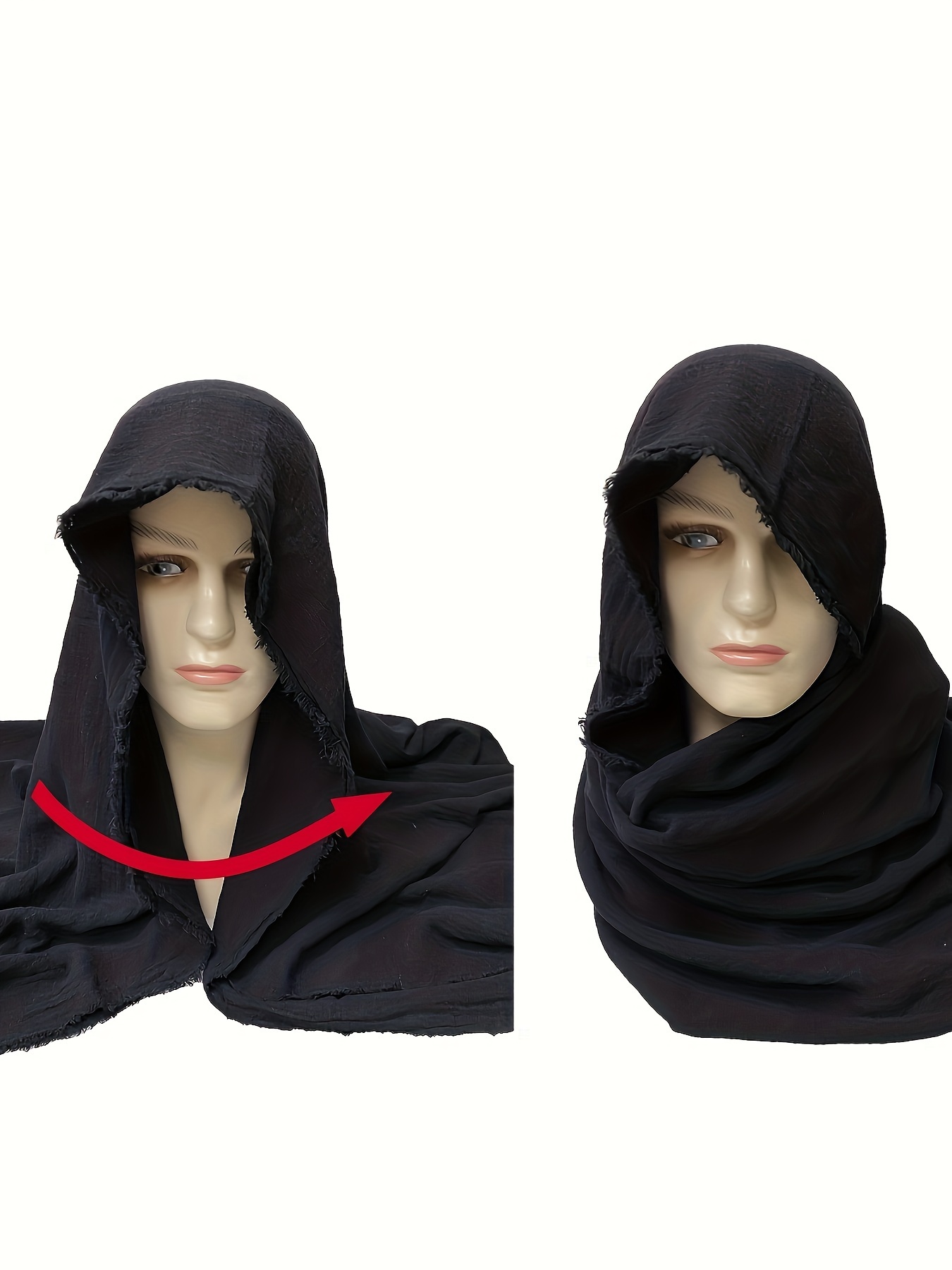 Renaissance Medieval Costume Men Shawl Scarf Shaman Cowl Cloak Cape ...