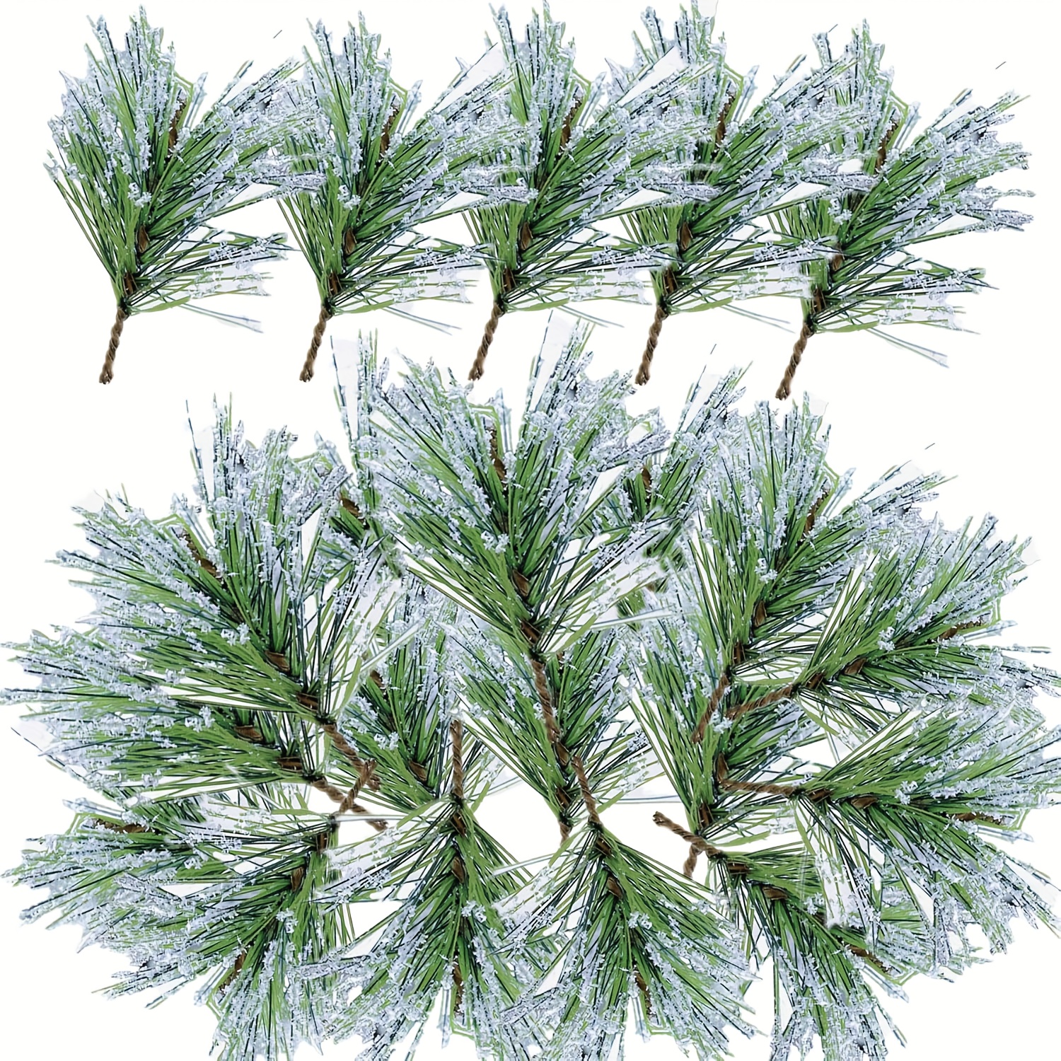20 Artificial Cedar Needle Branches For Decorating Christmas Wreaths And Festive Home Garden Arrangements