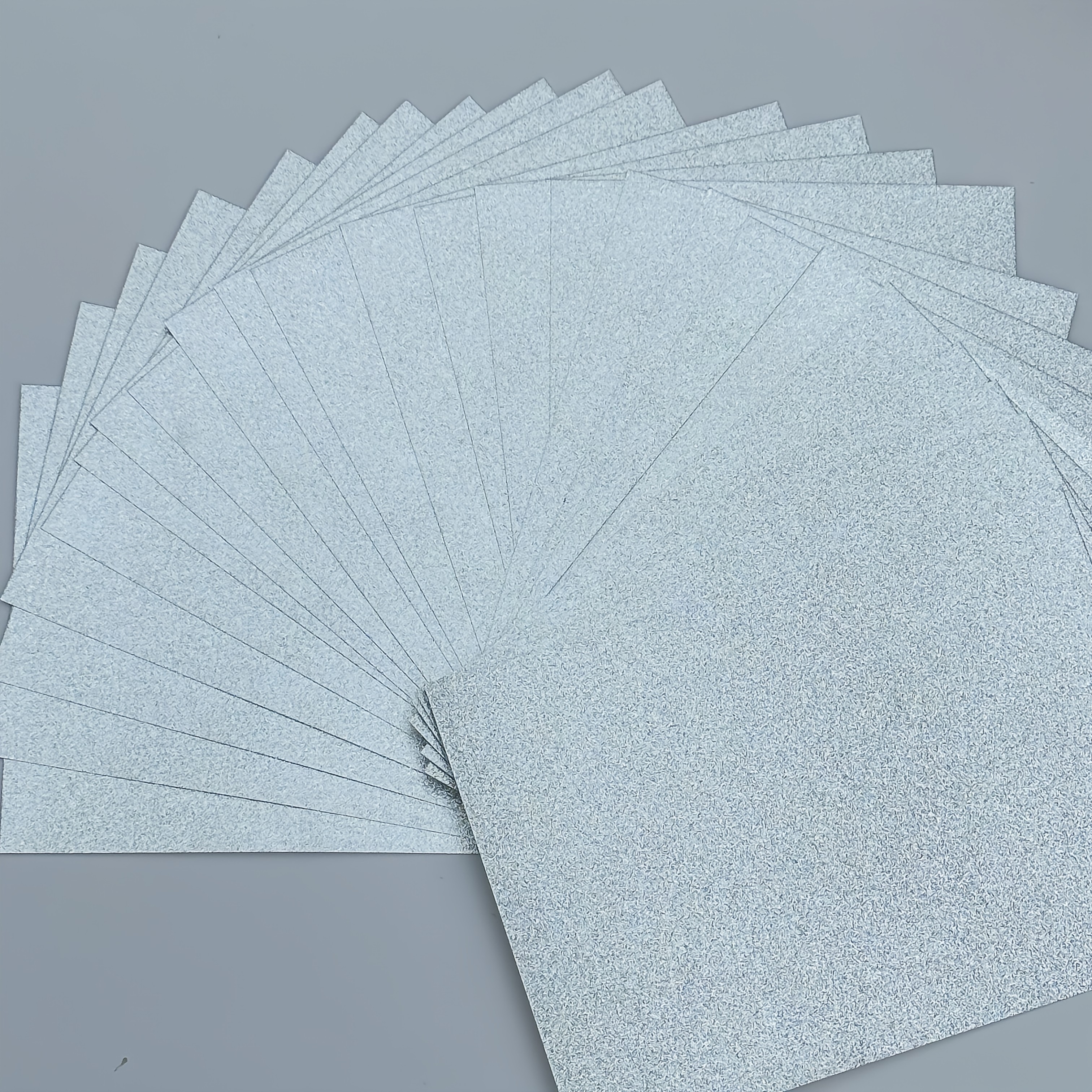 10 Sheets Silver Glitter Cardstock Paper - 8.5x11" 300gsm Single-Sided Sparkle For Crafts