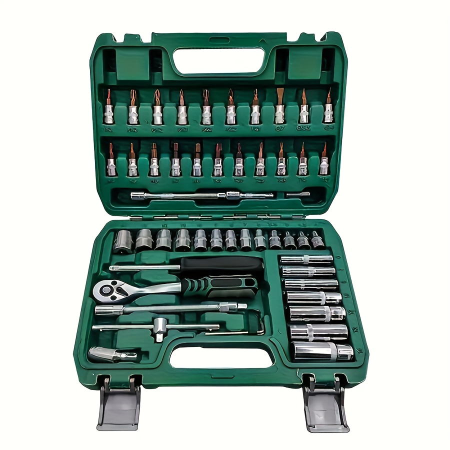 

53pcs/set Maintenance Tool Kit, Including Rapid Ratchet Wrench For Repair, Other Maintenance Accessories