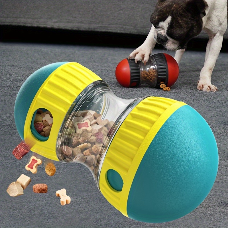 

Interactive Dog Toy Slow Feeder - Large Rolling Treat Dispensing Ball For Dogs, Durable Plastic Material, Prevents Destructive Habits & Engages Pet Minds