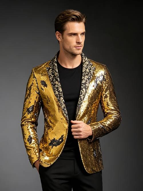 imagen del artículo traje de hombre de lentejuelas para banquetes, y fiestas de graduación,para y fiestas