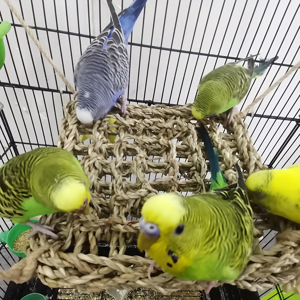 Thanksgiving Parrot Hammock Toy Hemp Rope Woven Parrot Hammock Swing Toy With Hook Bird Hammock