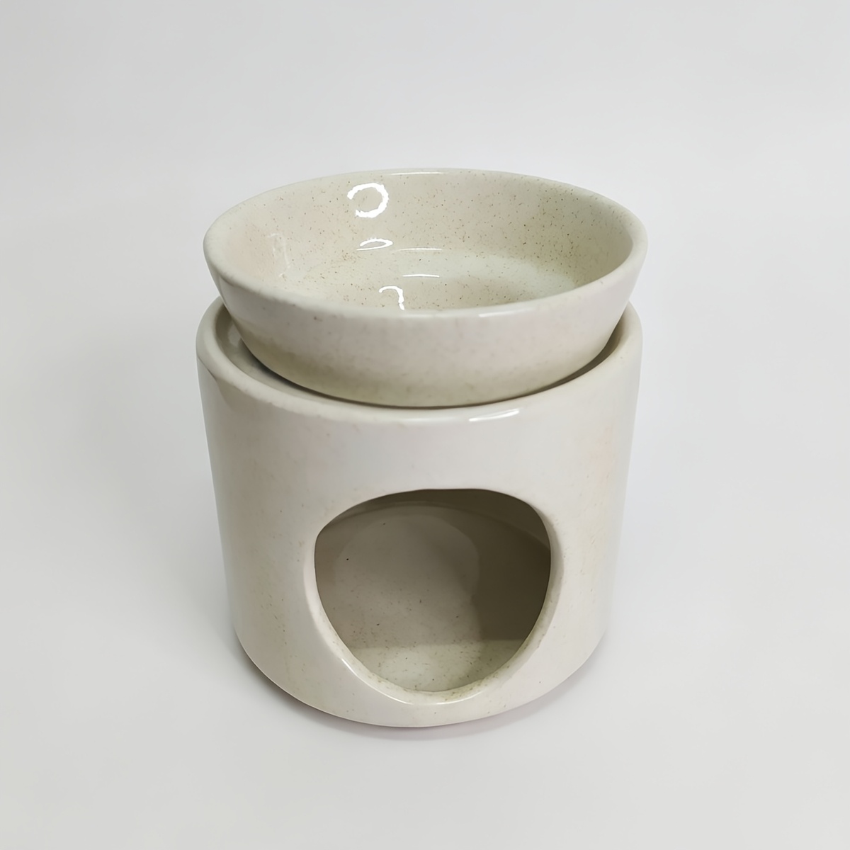 TEMU Brûleur d'huiles essentielles avec bougies de cire, support en céramique, brûleur d'huile en céramique, support de bougie de cire pour huiles
