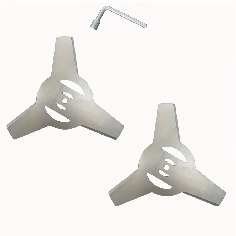 Universal Multifunctional Lawn Mowers With 3-tooth Metal Blade Additions, Including 1 Adapter, Designed To Prevent Tangling While Cutting Grass
