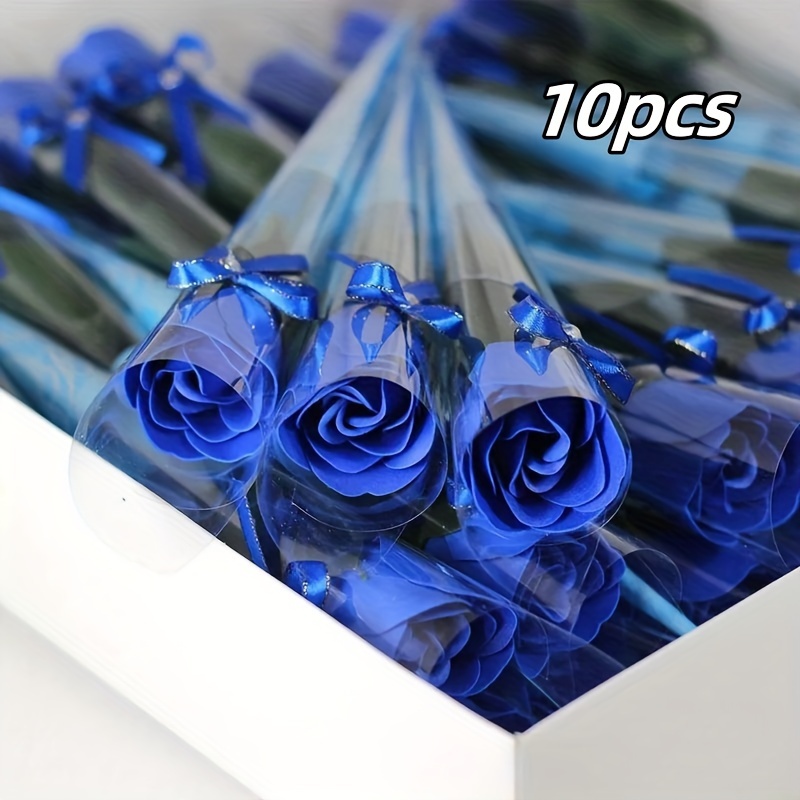 10 Stück, Exquisite Einstielige Künstliche Seifenrose: Ideal Für Valentinstag, Vatertag, Jubiläen Oder Hochzeiten –…: retailer-supplied image