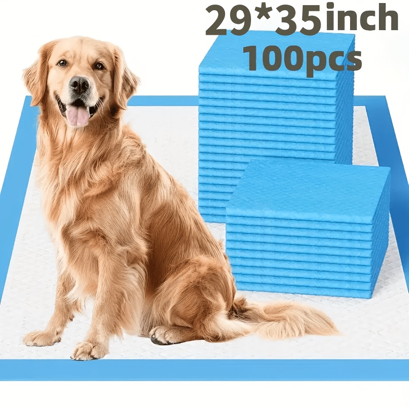 heavy duty large large dog   pads super absorbent leakproof training potty pads with 6 layer design 3d contoured support   for crate car outdoor use suitable for puppies cats rabbits