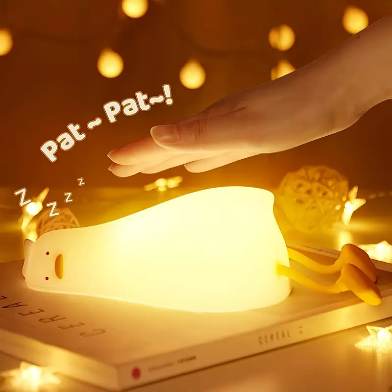 1pc cute duck shaped rechargeable table lamp with multi level dimming usb powered touch control polished for bedroom office decor perfect gift for girls bedroom night light lamp design polished duck decor Product details 4