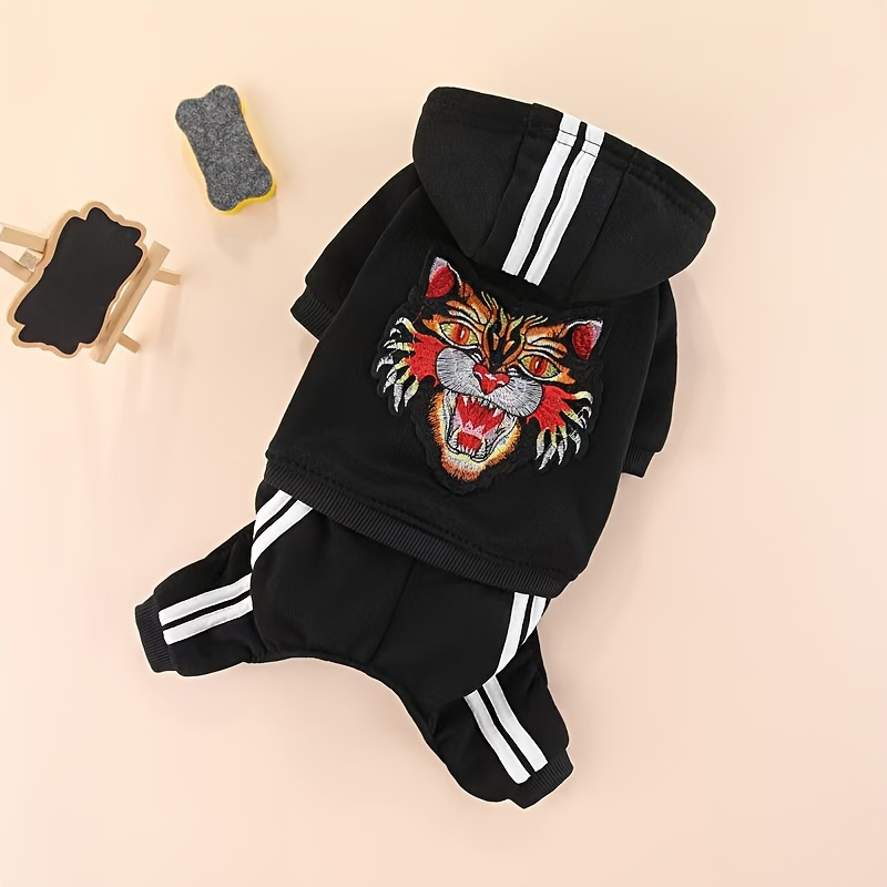 TEMU Sudadera de perro peluche, ropa para mascotas de otoño/invierno, de cachorro para , bichón, , traje de tigre de patas