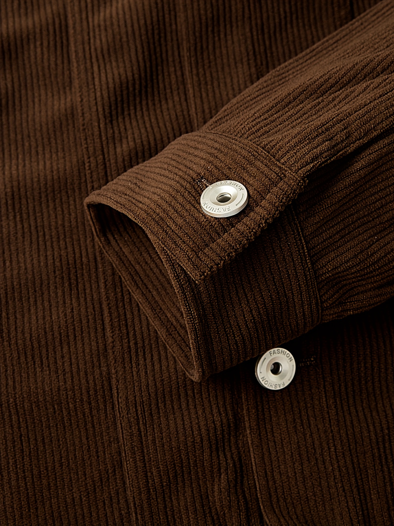 ανδρικό βιντάζ κοτλέ μπουφάν - καθημερινό πουκάμισο με μακριά μανίκια και τσέπες, ρετρό στυλ εξωτερικά ένδυμα για φθινόπωρο και χειμώνα, σχέδιο γιακάς με κουμπιά, άνετη εφαρμογή για στρώσεις ή ανεξάρτητες εμφανίσεις Στοιχεία είδους 3