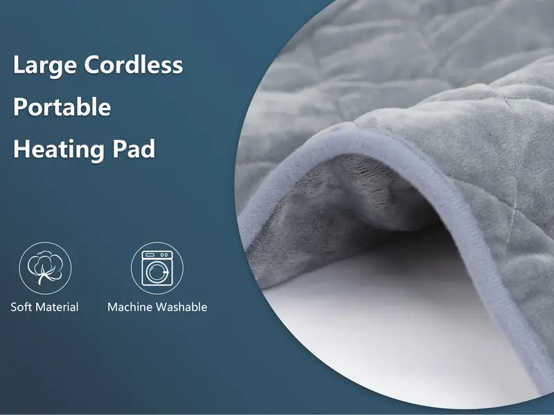fathers day gifts cordless heating pad for neck and shoulders and back back and neck massager with heat heated massage pad with battery heat settings 16 x 22 2 2lbs Product details 2