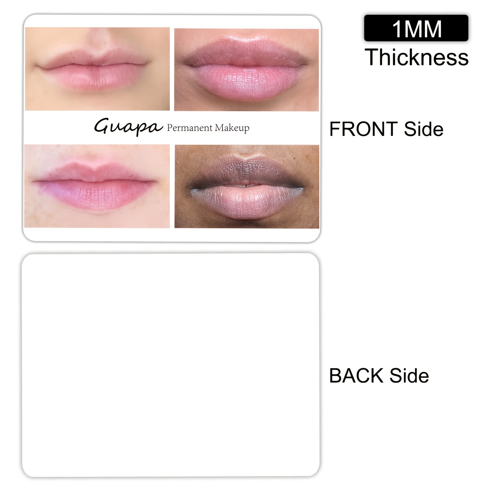 E-shop 1 Stück Permanent Make-up Lippen-Tattoo-Übungshaut aus Silikon-Latex mit 4 verschiedenen Lippenformen für Schattierungspraxis