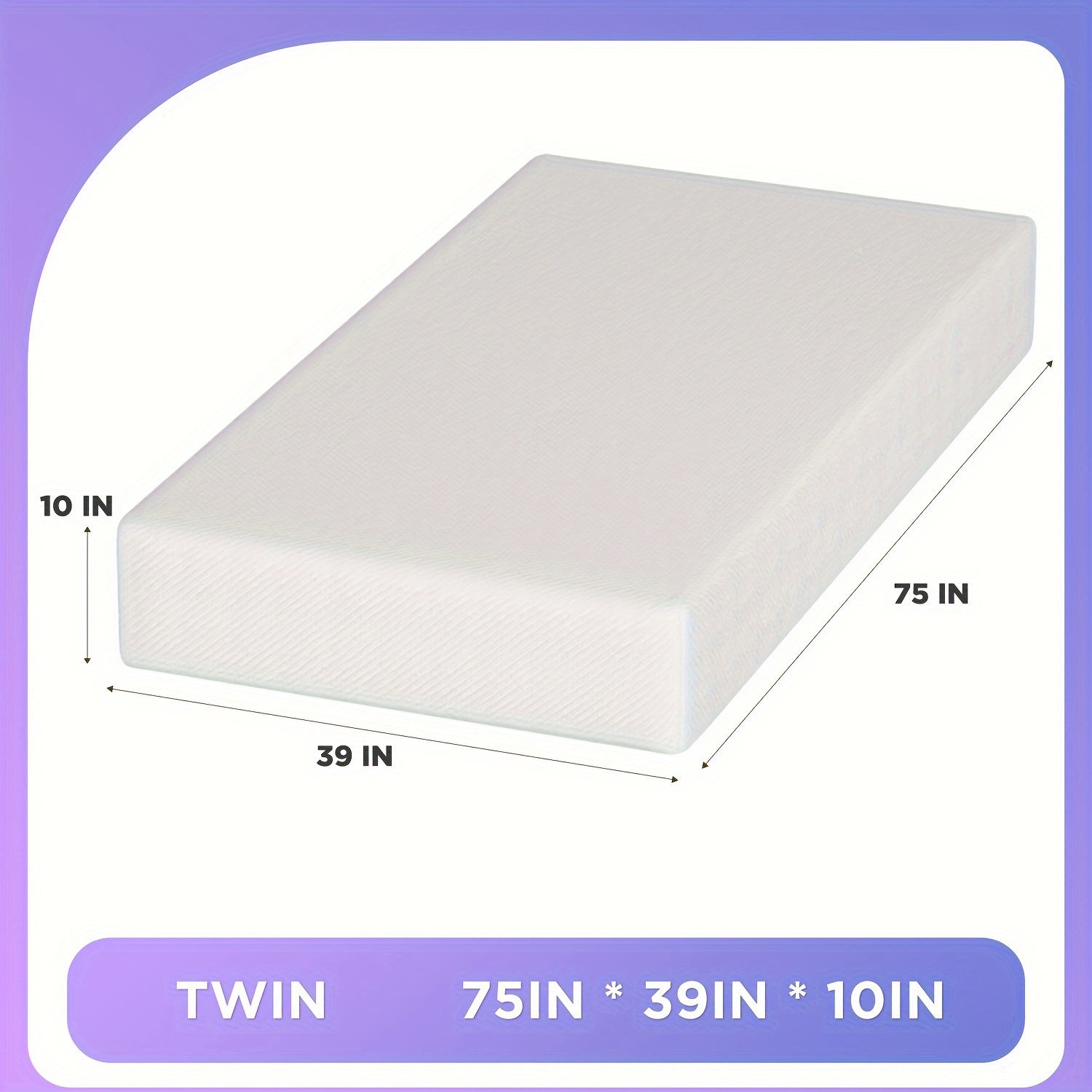 TEMU 10 In Gel Memory Foam Mattress Mattresses For & Pressure Relief, Medium Firm Mattresses