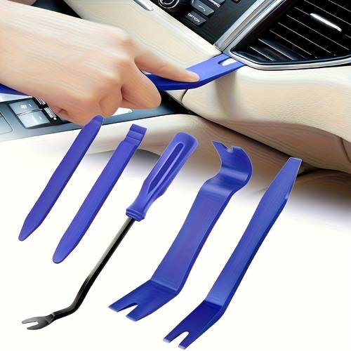 a set of professional car interior removal tool suit non scratch plastic suitable for door panel clips and fasteners