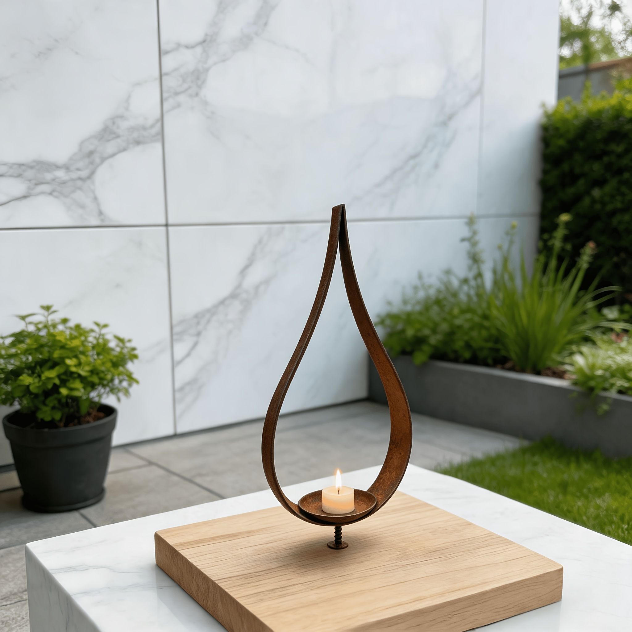 E-shop Alte Wasserfall Kerzenständer Atmosphäre Dekoration Retro Garten Dekorative Kerzenhalter für wohnung